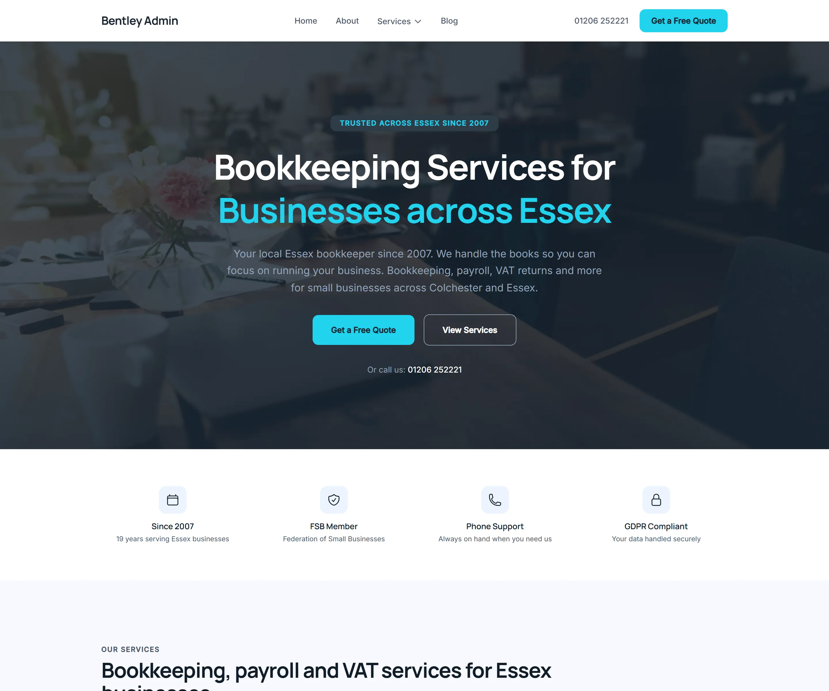 Bentley Admin website