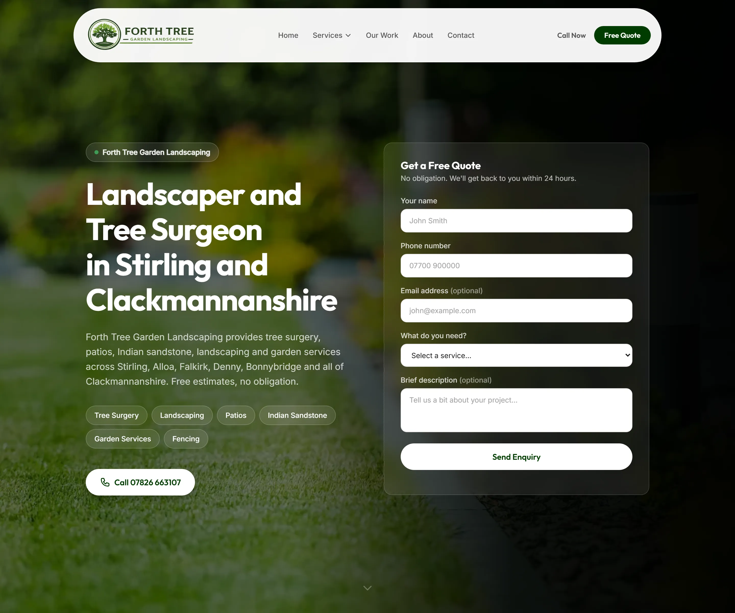 Forth Tree & Garden website