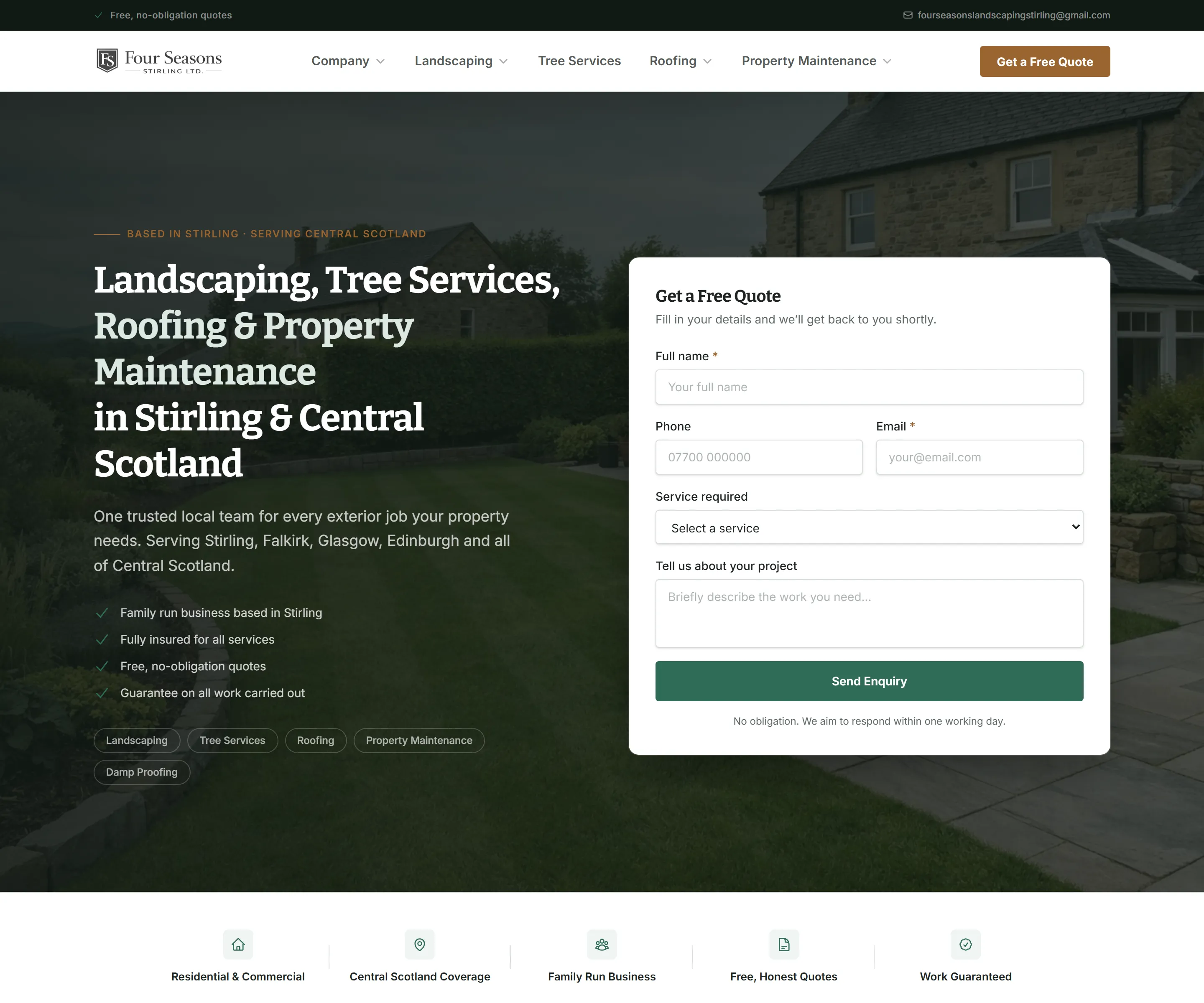 Four Seasons Stirling website