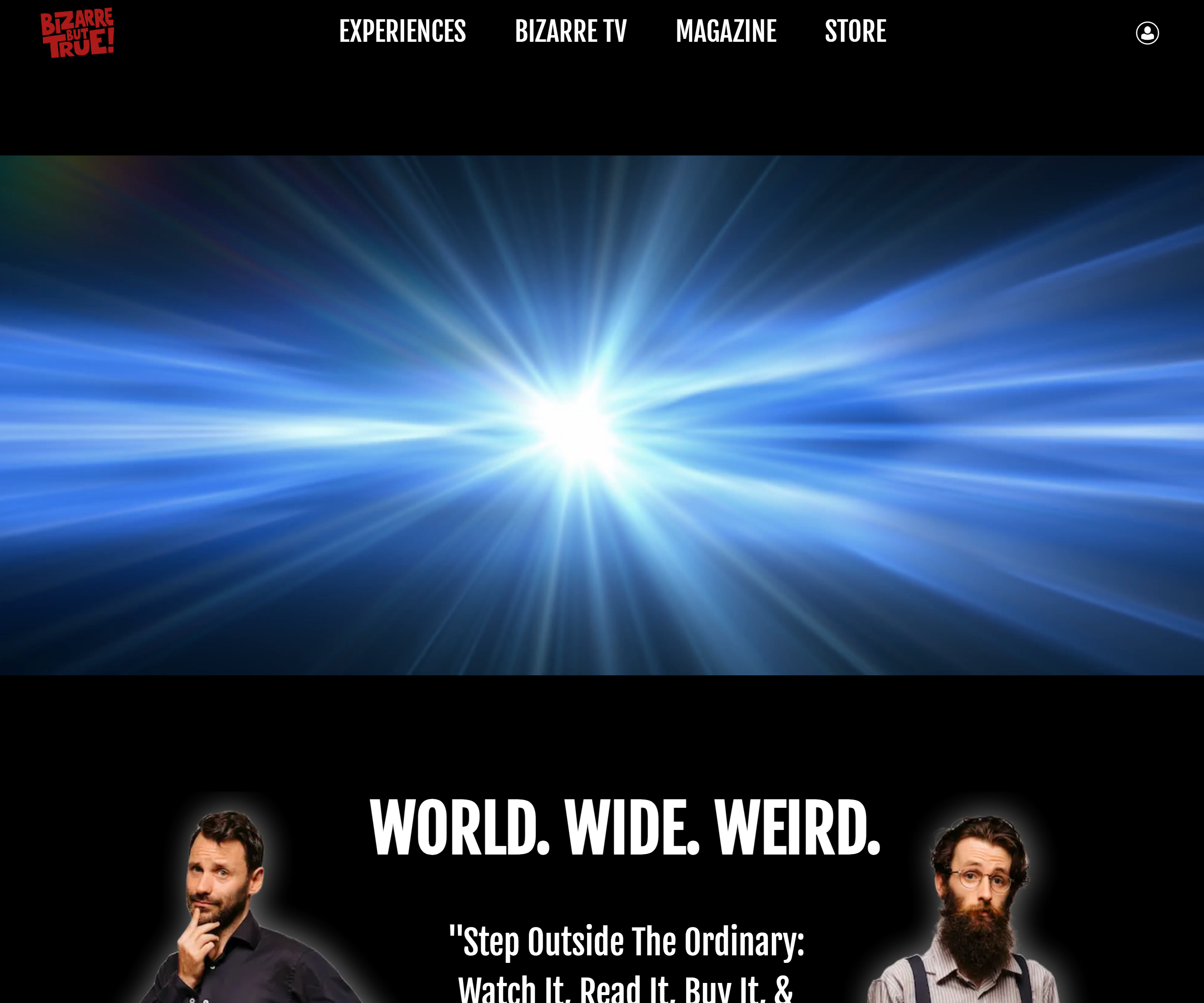 Bizarre But True website screenshot